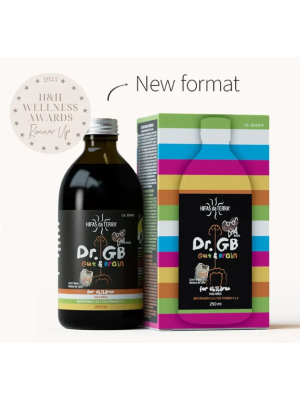 Dr. GB, 250 ml (okusno prehransko dopolnilo za podporo črevesju in možganom otrok)