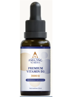 Premium Vitamin D3, 3000 IU, kapljice, prehransko dopolnilo