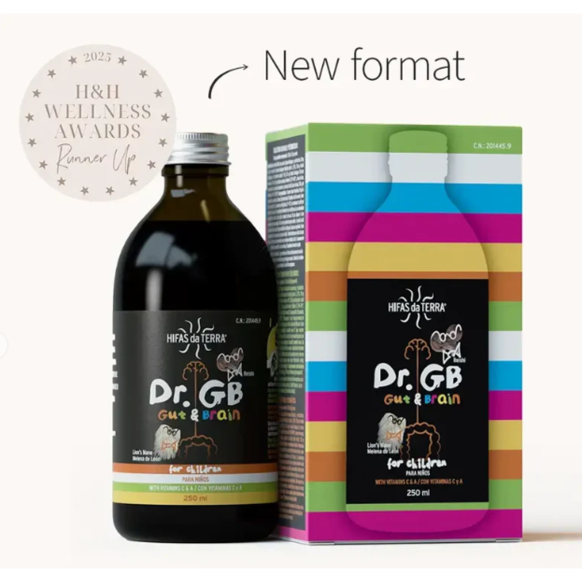 Dr. GB, 250 ml (okusno prehransko dopolnilo za podporo črevesju in možganom otrok)