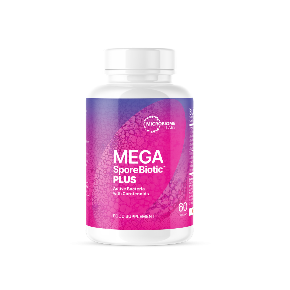 Megasporebiotics PLUS, 60 kapsul (formulacija bakterij v sporah)