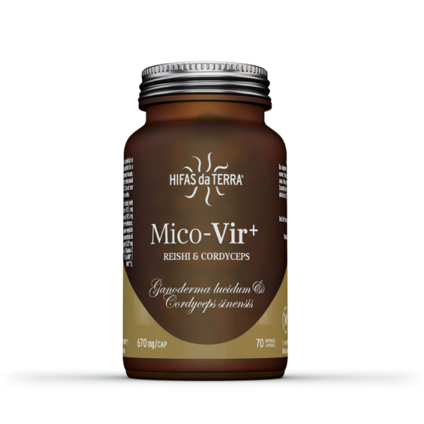 Mico-Vir, 70 kapsul (dopolnilo z visoko koncentracijo izvlečkov gob Reishi in Cordiceps ter naravnim vitaminom C)
