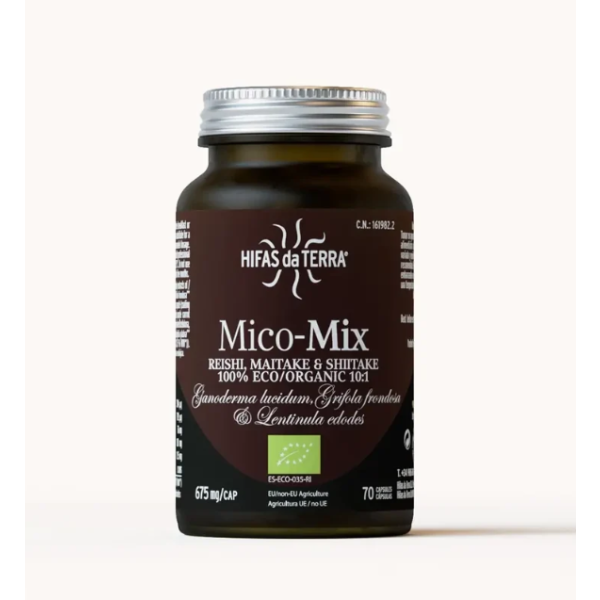 Mico-Mix, 70 kapsul (dopolnilo iz izvlečkov ekoloških gob šiitake, reishi in maitake), prehransko dopolnilo