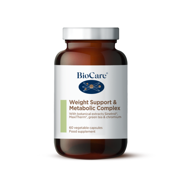 Weight Support & Metabolic Complex 60 kapsul, (60g) prehransko dopolnilo. Vsebuje kofein. Ni priporočljivo za otroke ali nosečnice, kofein: 45 mg / 2 kapsuli.